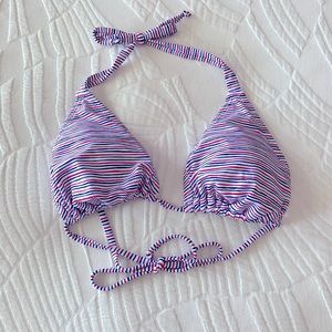 Striped Bikini Top. SZ LX NWT